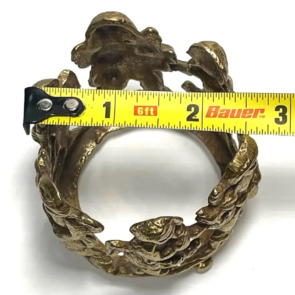Vintage Brass Cherub Candle Holder With Votive Cup Regency 3